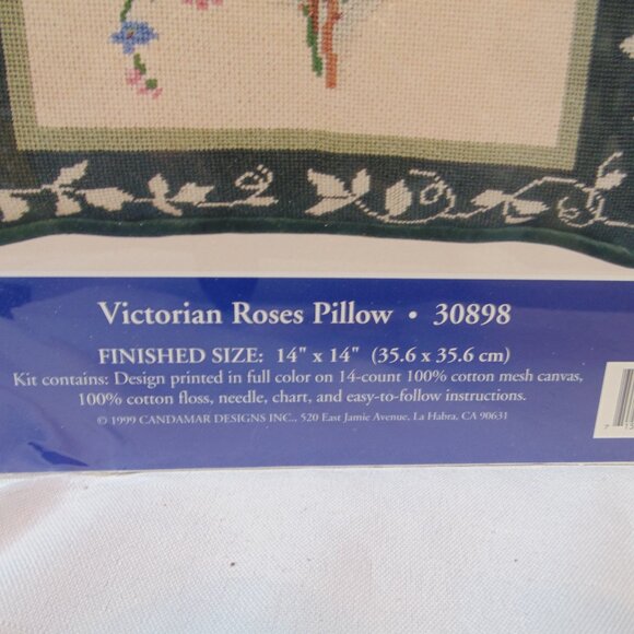 Candamar Designs VICTORIAN BOUQUET PILLOW  30899 VICTORIAN ROSE PILLOW 30898 NEW - Picture 3 of 5
